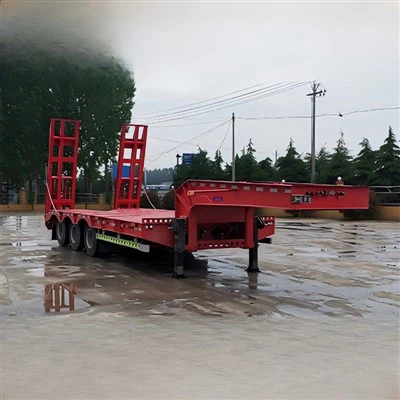 Tri-axle 10- meter separuh trailer rendah